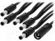 Kabel  DC 5,5/2,5 zástrčka x5,DC 5,5/2,5 zásuvka  přímý  0,5mm2