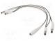 Kabel  DC 5,5/2,1 zástrčka x4,DC 5,5/2,5 zásuvka  přímý  0,5mm2