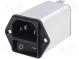 Konektor  napájecí AC  zásuvka  vidlice  4A  250VAC  IEC 60320