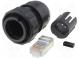 Zástrčka  RJ45  DC  PIN  8  Kat  6  stíněný  Uspořádání výv  8p8c