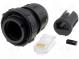 Zástrčka  RJ45  DC  PIN  8  Kat  6  Uspořádání výv  8p8c  IP67,IP68