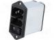 Konektor  napájecí AC  zásuvka  vidlice  6A  250VAC  IEC 60320