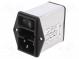 Konektor  napájecí AC  zásuvka  vidlice  6A  250VAC  IEC 60320