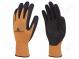 Pracovní rukavice  Rozměr  10  oranžovo-černá  latex,polyester