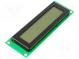 Zobrazovač  LCD  alfanumerický  STN Positive  20x2  LED  PIN 16
