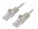 Patch cord  U/UTP  5e  lanko  Cu  PVC  šedá  0,5m
