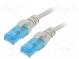 Patch cord  U/UTP  5e  lanko  CCA  PVC  šedá  0,25m  26AWG