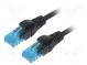 Patch cord  U/UTP  5e  lanko  CCA  PVC  černá  0,25m  26AWG