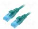 Patch cord  U/UTP  5e  lanko  CCA  PVC  zelená  0,25m  26AWG