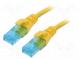 Patch cord  U/UTP  5e  lanko  CCA  PVC  žlutá  0,25m  26AWG