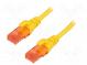 Patch cord  U/UTP  6  lanko  CCA  PVC  žlutá  1m  26AWG