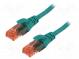 Patch cord  U/UTP  6  lanko  CCA  PVC  zelená  3m  26AWG