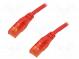Patch cord  U/UTP  6  lanko  CCA  PVC  červená  3m  26AWG