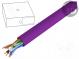 Vodič  U/UTP  6  drát  Cu  4x2x23AWG  LSZH  fialová  100m  Økab  6,1mm