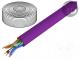 Vodič  U/UTP  6  drát  Cu  4x2x23AWG  LSZH  fialová  100m  Økab  6,3mm