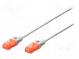 Patch cord  U/UTP  6  lanko  Cu  LSZH  bílá  2m  26AWG