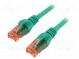 Patch cord  U/UTP  6  lanko  Cu  LSZH  zelená  3m  26AWG