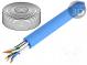 Vodič  U/FTP  6a  drát  Cu  4x2x23AWG  LSZH  modrá  7,2mm  CPR  Dca