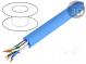 Vodič  U/FTP  6a  drát  Cu  4x2x23AWG  LSZH  modrá  7,2mm  CPR  Dca