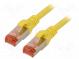 Patch cord  S/FTP  6  lanko  Cu  LSZH  žlutá  0,5m  27AWG