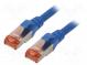 Patch cord  S/FTP  6  lanko  Cu  LSZH  modrá  3m  27AWG