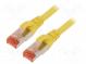 Patch cord  S/FTP  6  lanko  Cu  LSZH  žlutá  10m  27AWG
