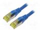 Patch cord  S/FTP  6a  lanko  Cu  LSZH  modrá  1m  26AWG