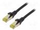 Patch cord  S/FTP  6a  lanko  Cu  LSZH  černá  2m  26AWG
