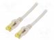Patch cord  S/FTP  6a  lanko  Cu  LSZH  šedá  3m  26AWG