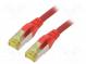Patch cord  S/FTP  6a  lanko  Cu  LSZH  červená  5m  26AWG