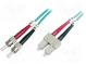 Světlovodný patch cord  OM3  SC/UPC,ST/UPC  2m  LSZH  tyrkysová