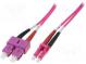 Světlovodný patch cord  OM4  LC/UPC,SC/UPC  2m  LSZH  purpurová
