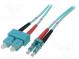 Světlovodný patch cord  OM3  LC/UPC,SC/UPC  2m  LSZH  tyrkysová