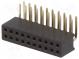 Socket  pin strips  female  PIN  20  angled 90°  1.27mm  THT  2x10
