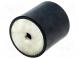 Tlumič chvění  M8  Ø  40mm  pryž  Dl  40mm  H  8mm  1397N  140N/mm