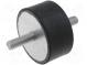 Tlumič chvění  M10  Ø  60mm  pryž  Dl  30mm  Dél.závitu  28mm  3400N