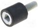 Tlumič chvění  M4  Ø  10mm  pryž  Dl  10mm  Dél.závitu  10mm  H  4mm