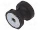Tlumič chvění  M4  Ø  15mm  pryž  Dl  15mm  H  4mm  94N  25N/mm