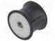 Tlumič chvění  M8  Ø  40mm  pryž  Dl  30mm  H  8mm  1378N  184N/mm
