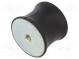 Tlumič chvění  M16  Ø  95mm  pryž  Dl  75mm  H  16mm  10382N  554N/mm