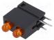 LED  zakrytovaný  oranžová  3mm  Poč.diod 2  20mA  60°  2,05V  25mcd