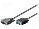 Cable  D-Sub 15pin HD plug,DVI-I (12+5) plug  3m  black