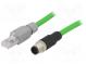Adaptér  RJ45 vidlice,M12 vidlice  kód D-Ethernet  PIN  4  přímý