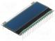 Zobrazovač  LCD  alfanumerický  STN Negative  16x2  modrá  PIN 20