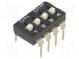 Přepínač  DIP-SWITCH  Počet sekcí  4  ON-OFF  0,1A/24VDC  pol  2