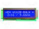 Zobrazovač  LCD  alfanumerický  STN Negative  16x2  modrá  LED