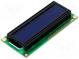 Zobrazovač  LCD  alfanumerický  STN Negative  16x2  modrá  LED