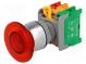 Přepínač  tlačítkový  Stab.pol  1  NC + NO  3A/230VAC  22mm  IP65