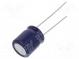 Kondenzátor  elektrolytický  THT  220uF  50VDC  Ø10x12,5mm  ±20%