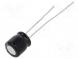 Kondenzátor  elektrolytický  THT  47uF  25VDC  Ø6,3x7mm  ±20%  KA